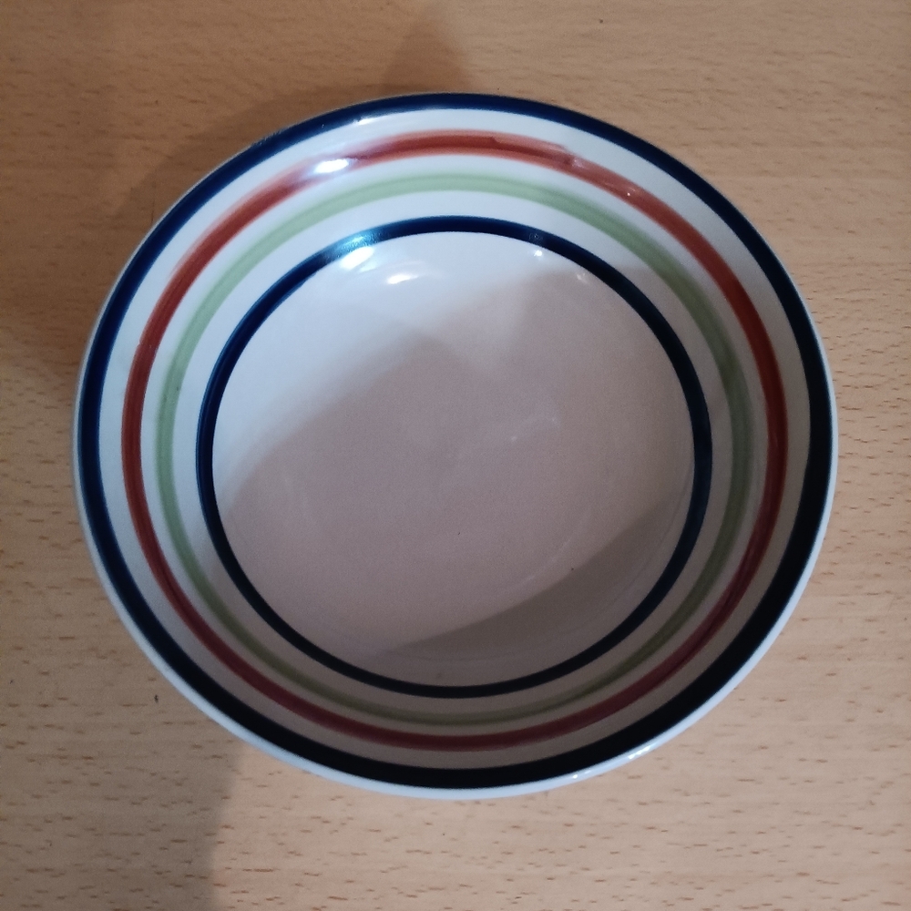 Colorful Striped Ceramic Bowl